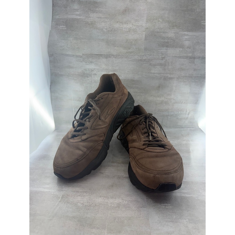 Brooks Addiction Walker 2 Brown Nubuck Leather Shoes Men Sz 14 Extra Wide 4E